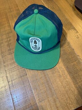 Patagonia  Green Front Blue Mesh Trucker Cap with Patch